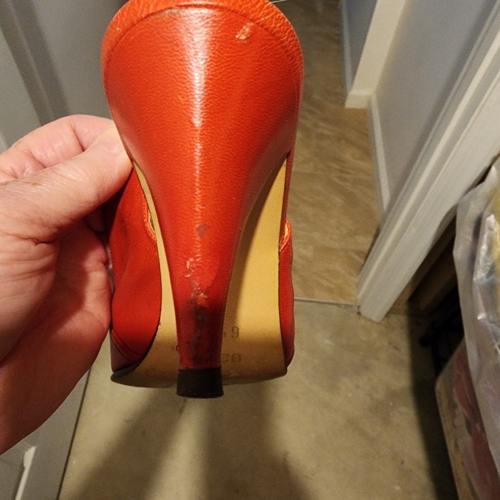 Red Leather Slingbacks - Picture 7 of 7